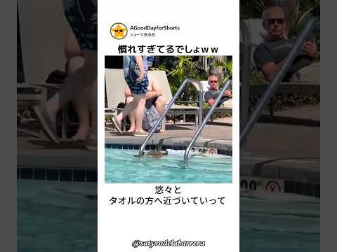 ホテルプールに現れた常連客の正体草 #感動 #動物 #アヒル thumbnail