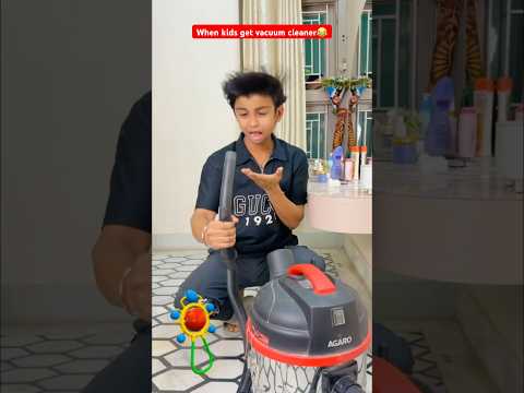 When kids get vaccum cleaner? #comedy #funnyvideo #funny #youtubeshorts #youtubevideo thumbnail