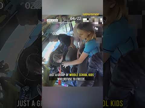 Students save 66 classmates after driver passes out behind the wheel ?#incredible #shorts thumbnail