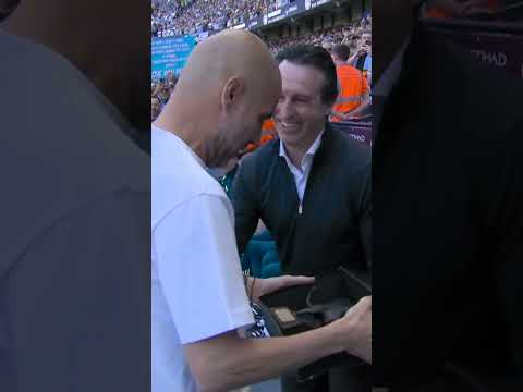 UNAI EMERY Y SU REGALO A PEP GUARDIOLA EN SU DESPEDIDA CON EL MANCHESTER CITY🥹 thumbnail
