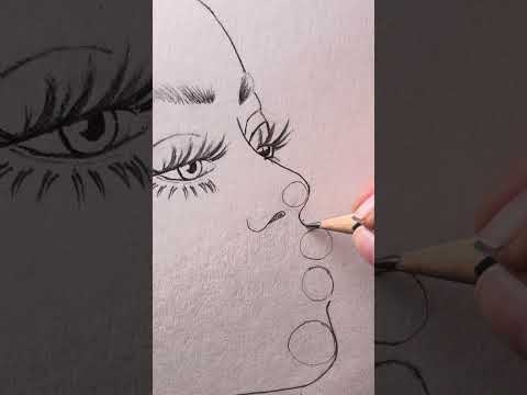 How to draw side face #art thumbnail