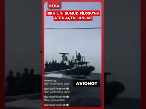İsrail ordusunun Gazze'ye giden Sumud Filosu'na saldırma anı! #shorts #keşfet #israil #filistin thumbnail