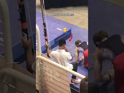 Men’s vs Women’s gymnastics coaches ? #olympics #sports #sport #olympic #fails #fail #coach thumbnail