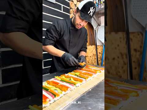 Giant sushi roll🍱🍣🔥#sushi #cooking #recipe #shorts thumbnail