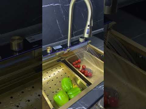 Product Link in Bio ( # 2368  ) ✅ Gold Stream Multifunctional Waterfall Kitchen Sink thumbnail