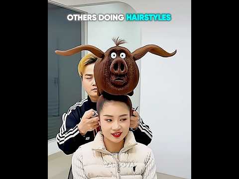 OTHERS DOING HAIRSTYLES VS THIS GUY? #shortsfeed thumbnail