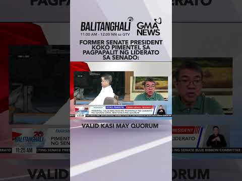 Itinuturing na valid ni former SP  Koko Pimentel ang naging pagpapalit... #shorts | Balitanghali thumbnail