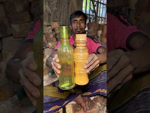 Beautiful Water Bottle Made From Pure Natural Wood #shorts thumbnail