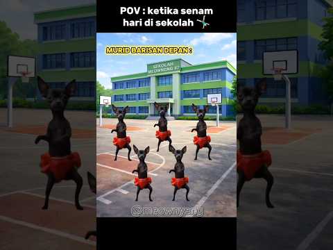 barisan belakang selalu paling heboh 🤣🤣🤣 #cat #memes #komedi #memekucing #trending thumbnail