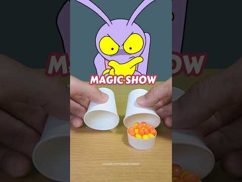 Try at home! 🍭✨Easy Magic Trick Revealed Animation Edit! JAX's #reaction :😱 #magic #tricks #tutorial thumbnail