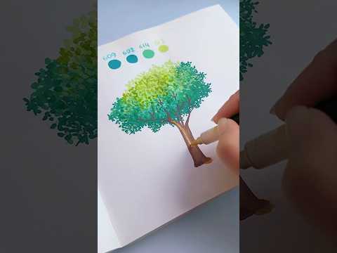 Easy tree drawing for beginners ?✨#shorts #art #drawing #youtubeshorts thumbnail