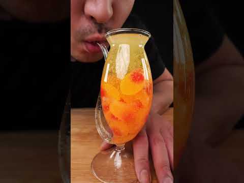 Sour Peach Drink #asmr thumbnail