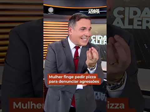 Mulher finge pedir pizza para denunciar agressões #Shorts #CidadeAlerta thumbnail