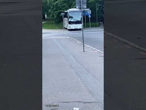 AUTOBUS BEZ KIEROWCY UDERZYŁ W DRZEWO thumbnail