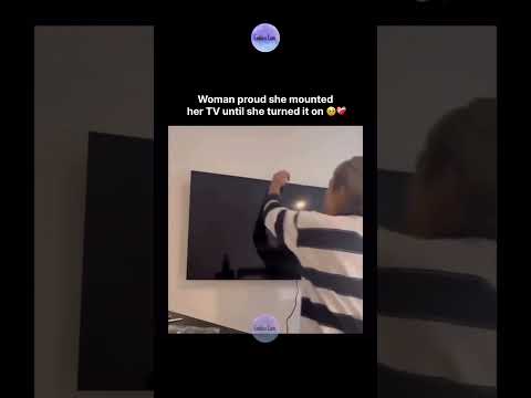 Woman proud she mounted her TV until she turned it on 🥹❤️‍🩹 thumbnail