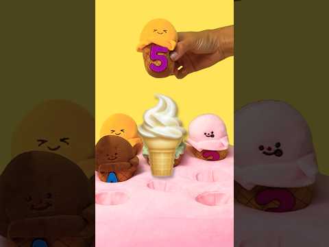 Count to 10 Squishy Ice Cream Cones🍦🍦🍦! Let's Learn Together! #shorts #icecream thumbnail