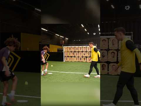 I can’t believe he got THAT baller first time! 🤯🎯🎾 #football #footballskillschallenge #soccer thumbnail