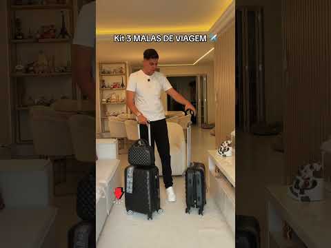 Olha só esse kit com 3 malas de viagem que top! thumbnail