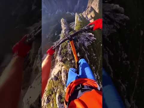 Bike Rider On The Edge Of 2000FT Cliffs #trending thumbnail