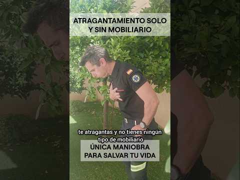 Atragantamiento solo. La única maniobra para salvar tu vida. #supervivencia #sabiasque #curiosidades thumbnail