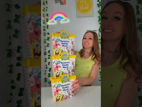 [ASMR] UNBOXING GIANT MYSTERY SPONGEBOB FOODIE PLUSHIES!!😍🍍🌊🍔⁉️ (RARE GARY HUNT!🐌) #shorts thumbnail
