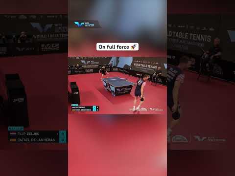 Keep your eyes on the ball, it might fly away with that amount of power ☄️ #WTTSkopje #TableTennis thumbnail