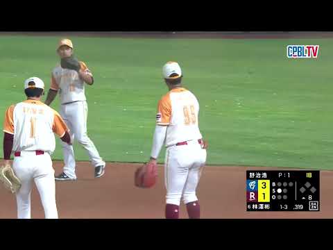 05/23 富邦 VS 樂天 八局上，舒治浩上場接替投球完成帶兩次奪三振的三上三下 thumbnail