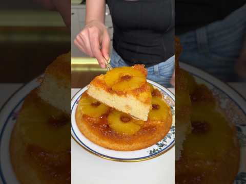 Karamelli Ananaslı Kek | Caramel Pineapple Upside-Down Cake #busezeynep #cake thumbnail