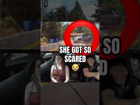 Why did SHE scream like that 😭🙏 #cars #dashcam #parody #jylez06 thumbnail