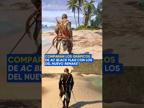 Comparan los GRÁFICOS de AC Black Flag vs. su REMAKE 🤔 #assassinscreed #blackflag #ubisoft #gaming thumbnail