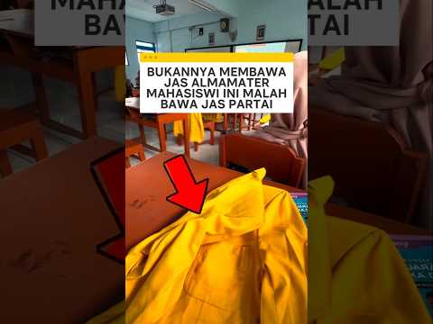 bukannya membawa jas almamater mahasiswi ini malah bawa jas partai ❗ #videoviral thumbnail