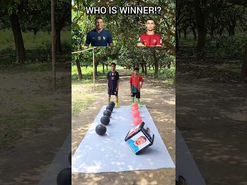 WHO IS WINNER!? | Ronaldo Mbappe CHALLENGE #shorts #football #viral #ronaldo #mbappe #youtube #cr7 thumbnail