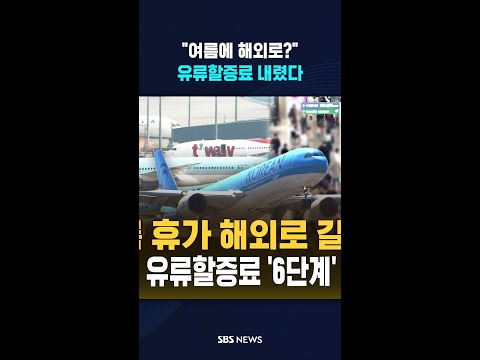 "여름 휴가 해외로?" 국제선 유류할증료 '6단계' 하락..대한항공 최대 11만 원 넘게 내린다  / SBS / #shorts thumbnail