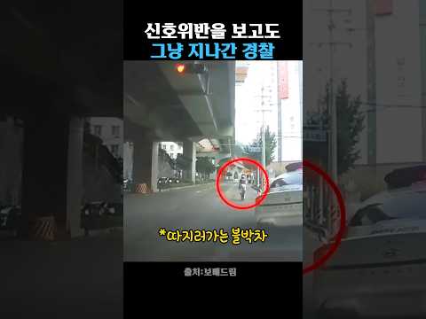 신호위반 방관하는 경찰?! thumbnail