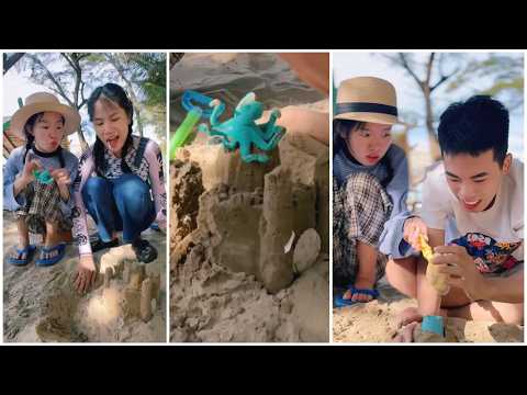Funny Sandcastle Decorating 🏝️🏰😂 thumbnail