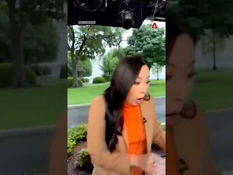 Reporter dives for cover after shots fired near White House thumbnail