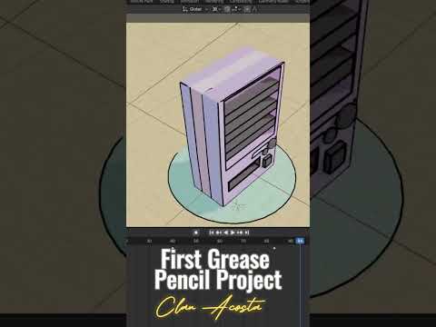 First Grease Pencil Project  #letsdoitinblender #3d #cute #aesthetic #blenderlove #satisfying thumbnail