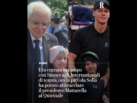 Dopo l'ingresso con Sinner agli Internazionali, Sofia abbraccia Mattarella thumbnail