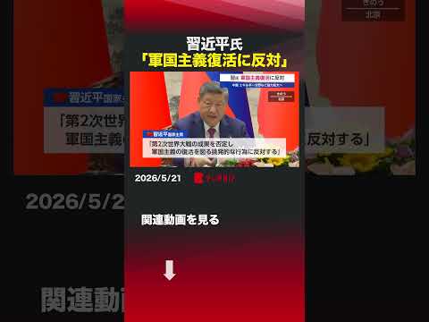 習近平氏「軍国主義復活に反対」 #中露首脳会談  #中国  #ロシア  #習近平  #プーチン  #軍国主義  #アメリカ  #エネルギー thumbnail