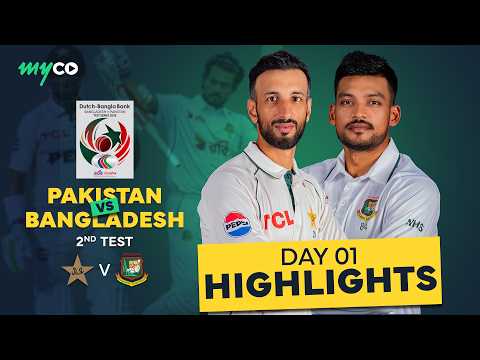 Full Match Highlights | Pakistan vs Bangladesh | Day 1 | 2nd Test | on Myco thumbnail