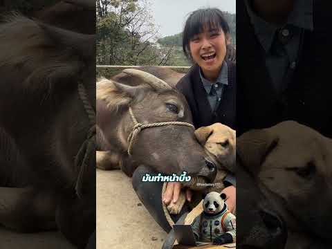 เพื่อนซี้ที่สุดในโลก… แต่เป็นวัว #funny #cute #animals #games #panda #pets thumbnail