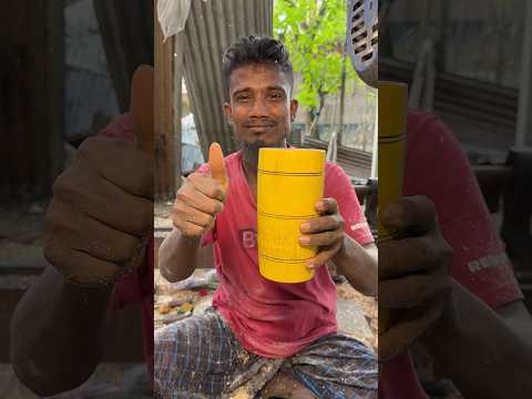 Amazing Bamboo Water Glass Made From Waste Bamboo #Shorts thumbnail