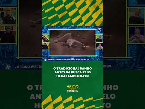 O BATISMO DA SELEÇÃO! VEIO AÍ O BANHO NO AVIÃO A CAMINHO DA COPA DO MUNDO! | #shorts | PANELA SPORTV thumbnail