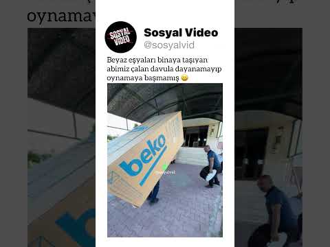 Beyaz eşyaları binaya taşıyan abimiz çalan davula dayanamayıp oynamaya başlamış ? thumbnail