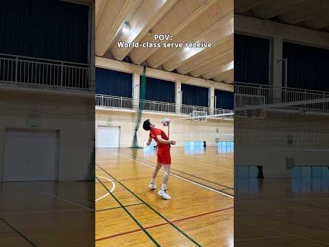 World-class players are insane… they can bump anything😱#volleyball thumbnail