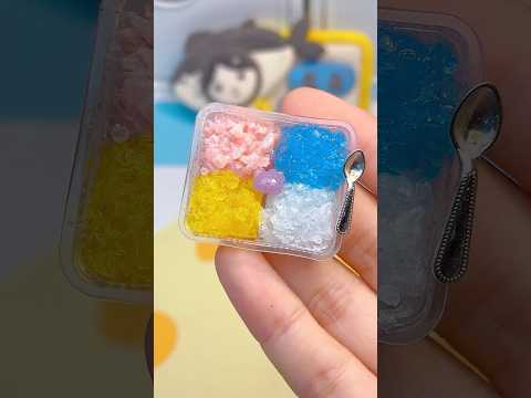 🍧💖🌟 手作迷你四色冰沙小盒子 | Handmade Mini Rainbow Slush Ice Box DIY #shorts thumbnail