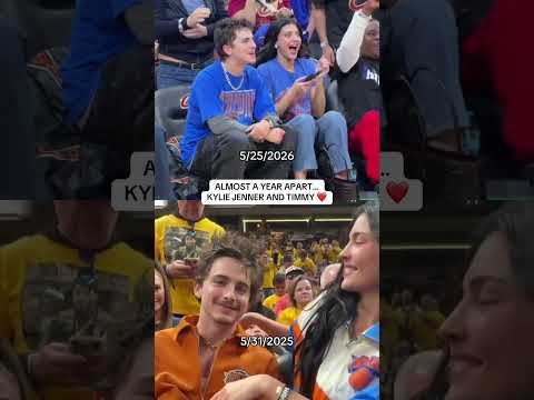 Kylie Jenner and Timothée Chalamet always love to support the Knicks 💙🧡 thumbnail