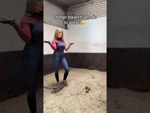 Things equestrians do in secret 🤫👀🐴 #equestrian #horsegirl #horses #lifewithhorses #pony #horse thumbnail