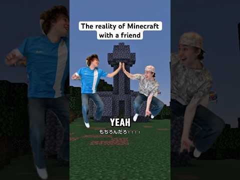 The reality of Minecraft with a friend thumbnail