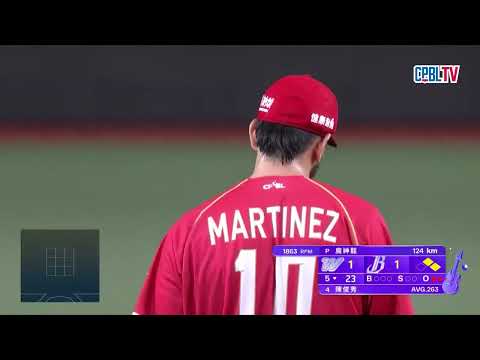 05/22 味全 VS 中信 五局下，兩人出局後中信攻佔一二壘，魔神龍面對失分危機再度讓打者擊出飛球出局 thumbnail